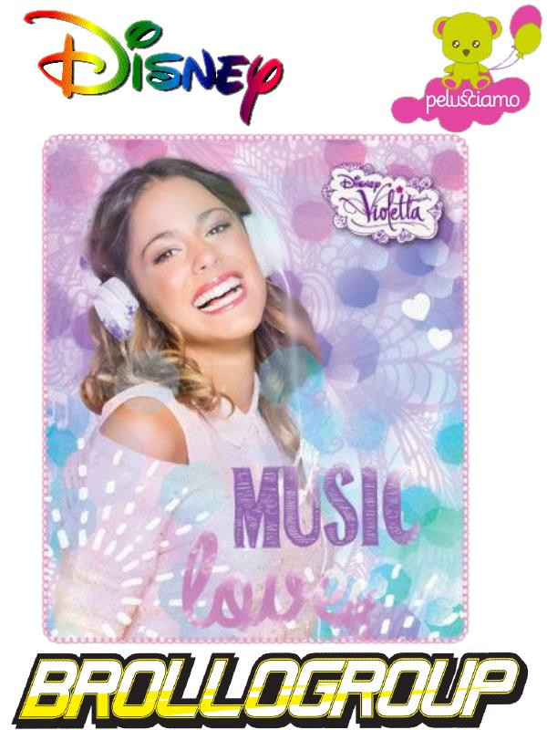 Plaid Disney Violetta love music 120x140 cm.  *01561 pelusciamo store