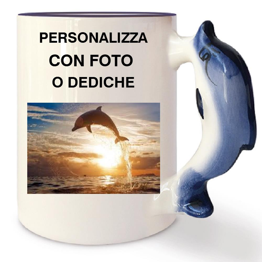 Tazza In Ceramica Delfino Personalizzabile Foto Dediche PS 09348 Tazze Personalizzata Pelusciamo Store Marchirolo