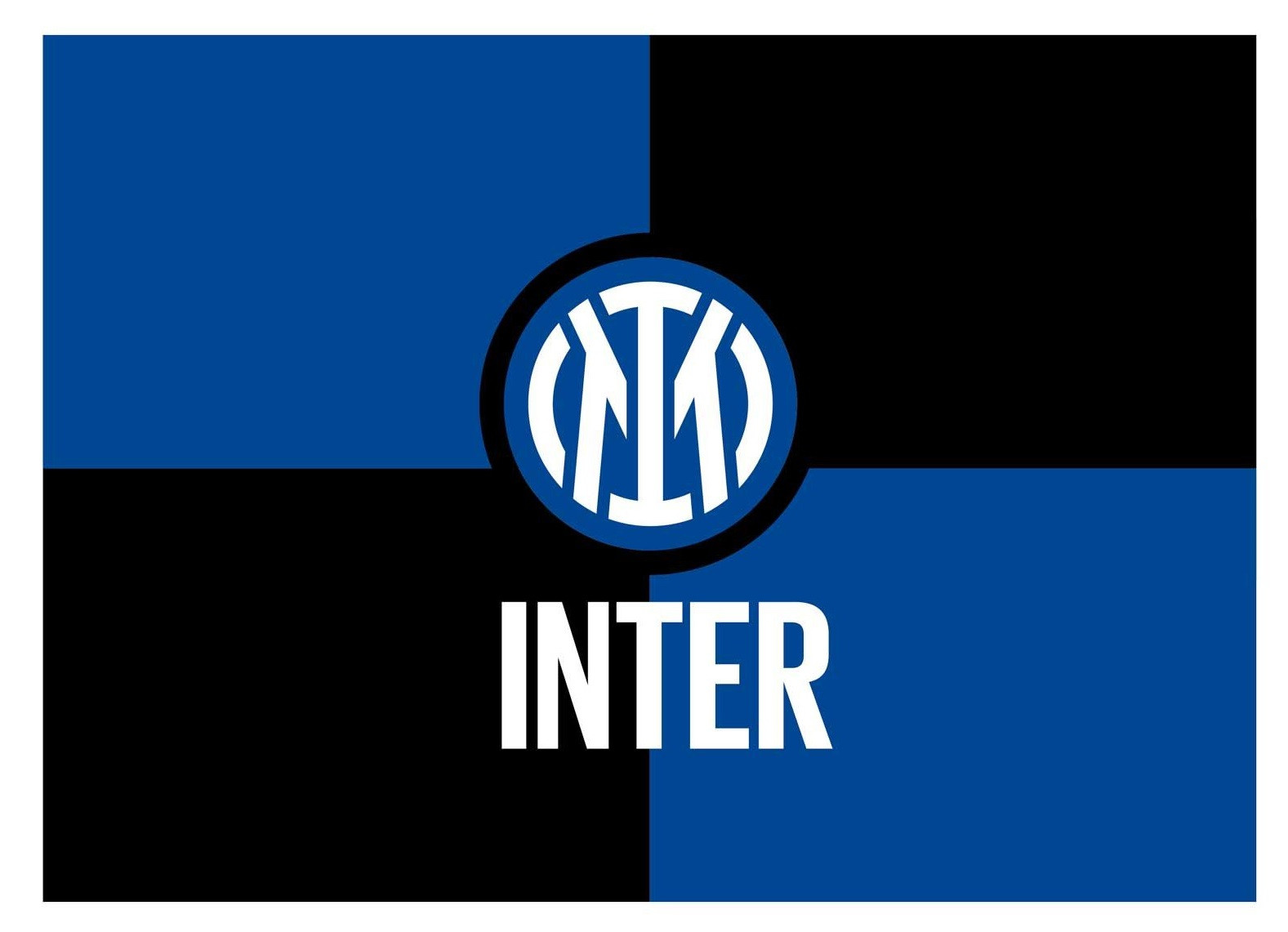 Bandiera Stadio Fc Internazionale 50x70 cm Nuovo Logo Inter PS 12773 Pelusciamo Store Marchirolo