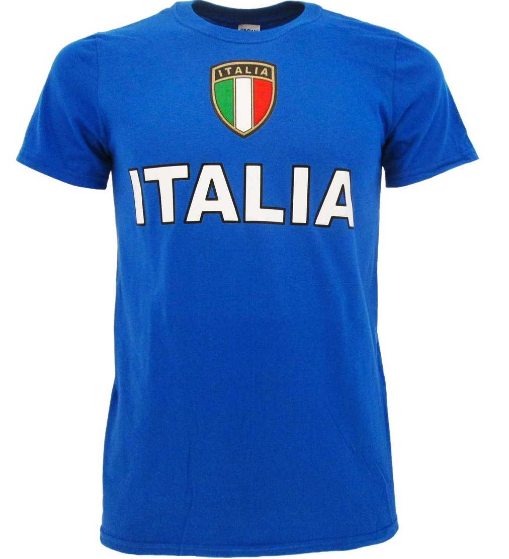 T-shirt Italia, Maglietta Bambino Uomo Maniche Corte Azzurri PS 27431-A048