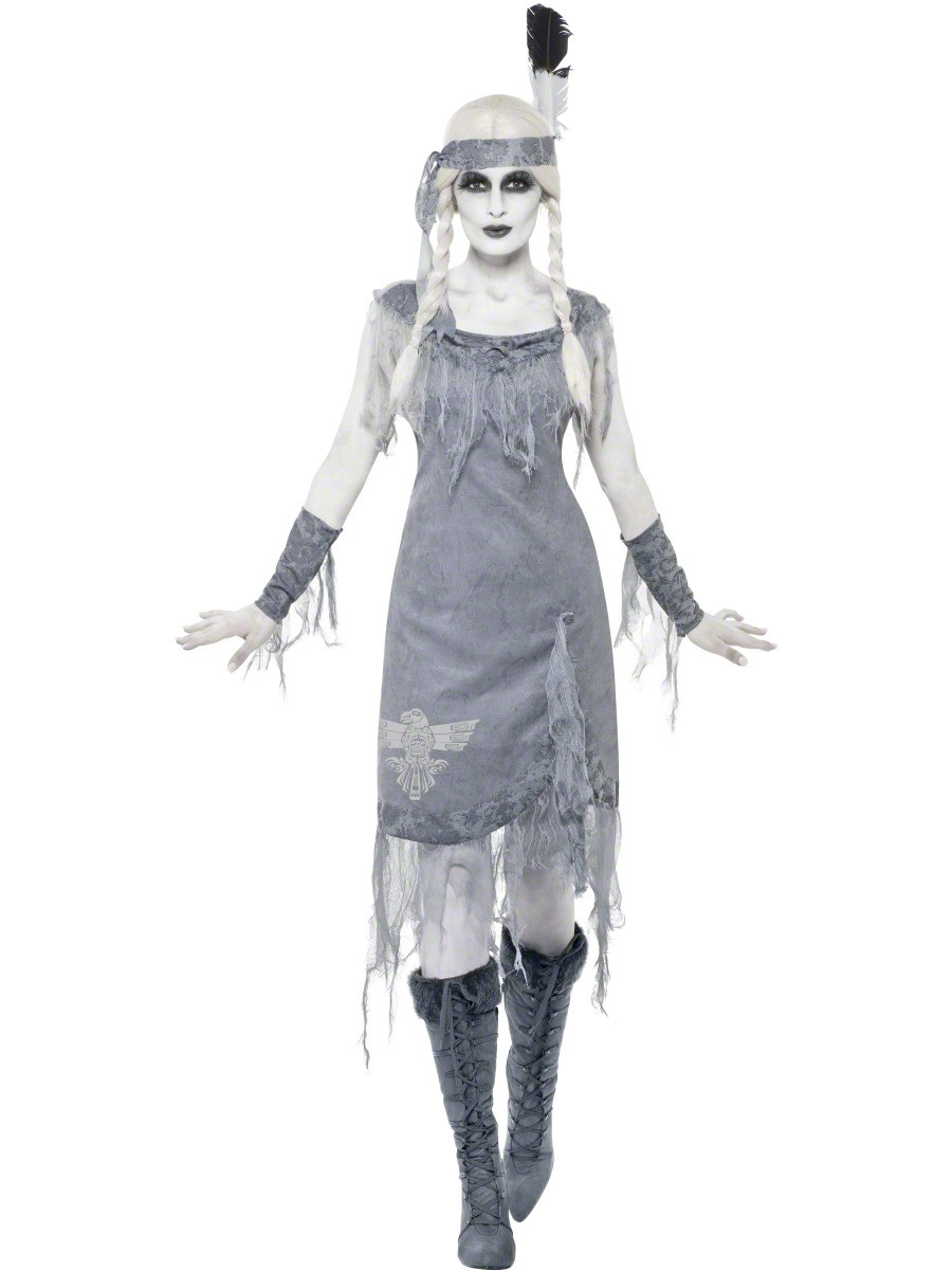 Costume Halloween Carnevale Donna Indiana Fantasma Smiffys Far West | Pelusciamo.com