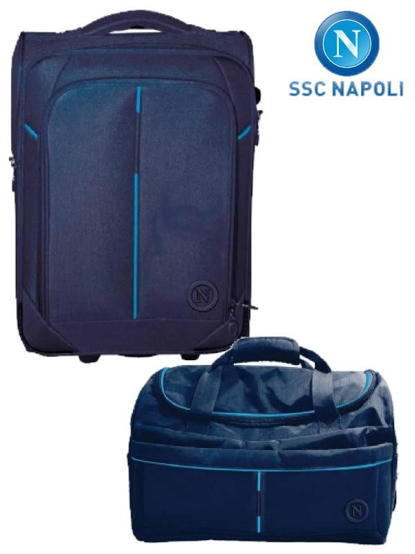 Trolley cabina + borsa da viaggio squadra Napoli calcio *22031