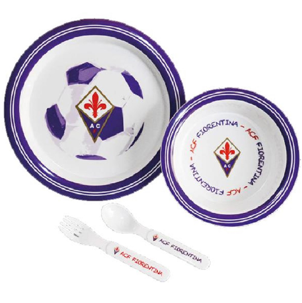 Set Pappa melamina Prima Infanzia A.C.F. Fiorentina calcio 12673 | pelusciamo.com