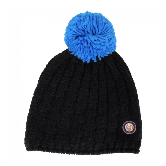 Cappello invernale ponpon abbigliamento ufficiale F.C. Internazionale*01108