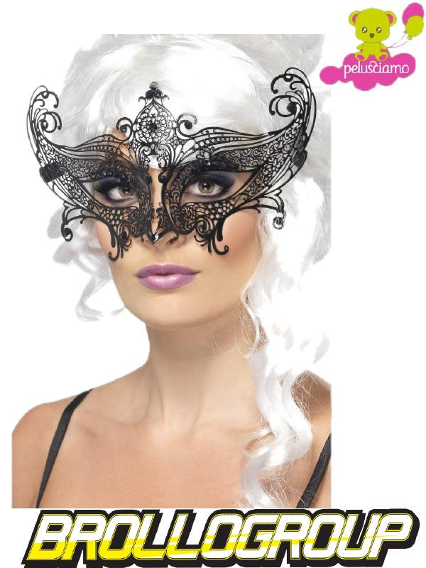 Maschera Carnevale Donna Veneziana Farfalla smiffys *18733 accessorio  costume