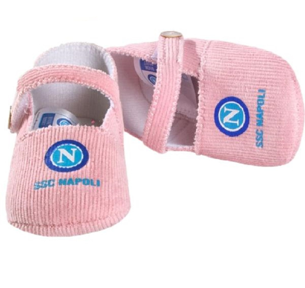 Scarpine neonata ballerine rosa prima infanzia ufficiali SSC Napoli calcio PS 19394