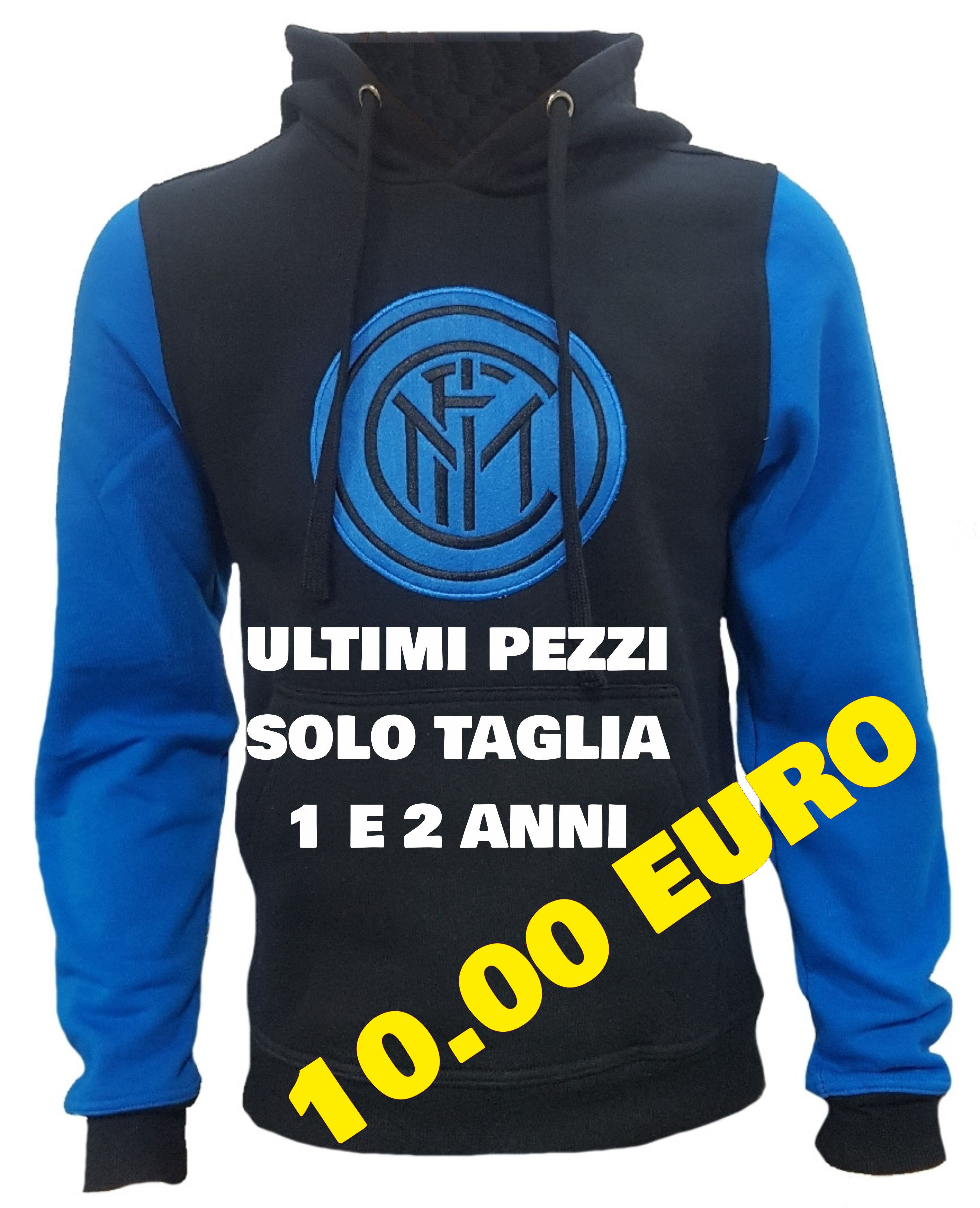 Felpa Inter Nera Con Cappuccio Abbigliamento FC Internazionale PS 27859