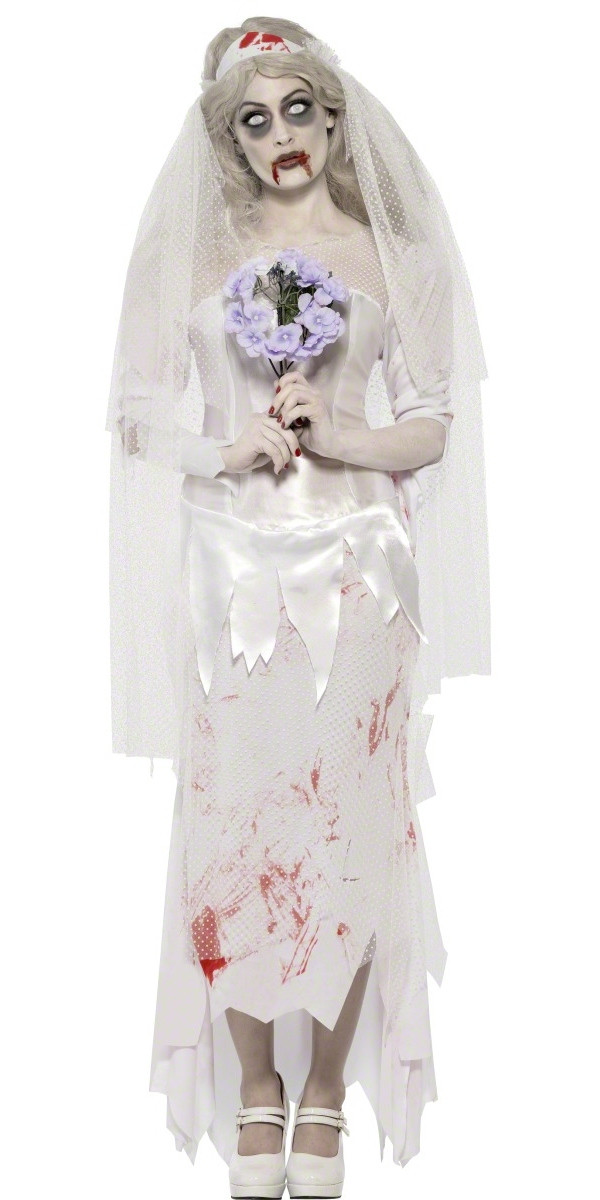Costume Halloween Carnevale  Donna Sposa Zombie smiffys *18645