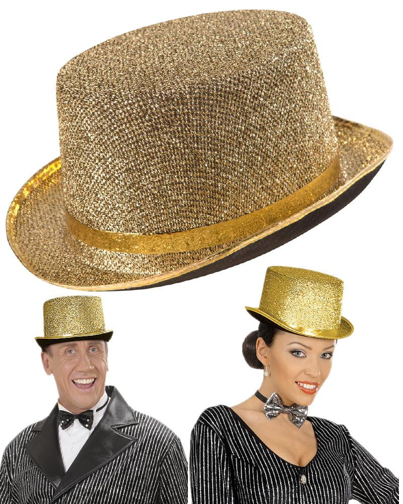 Cappello Cilindro Oro , Accessorio Costume Carnevale PS 09300 Pelusciamo  Store Marchirolo