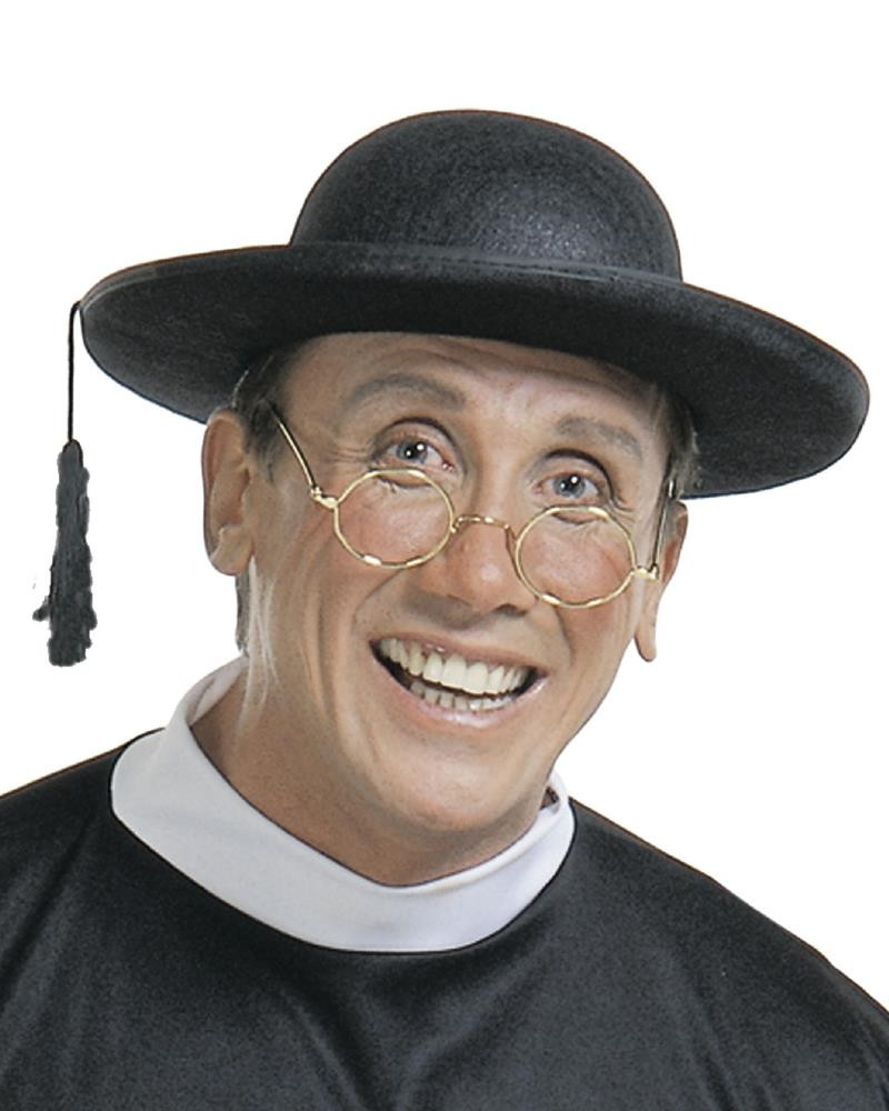 Cappello da Prete Sacerdote Accessorio per Costume di Carnevale PS 19991