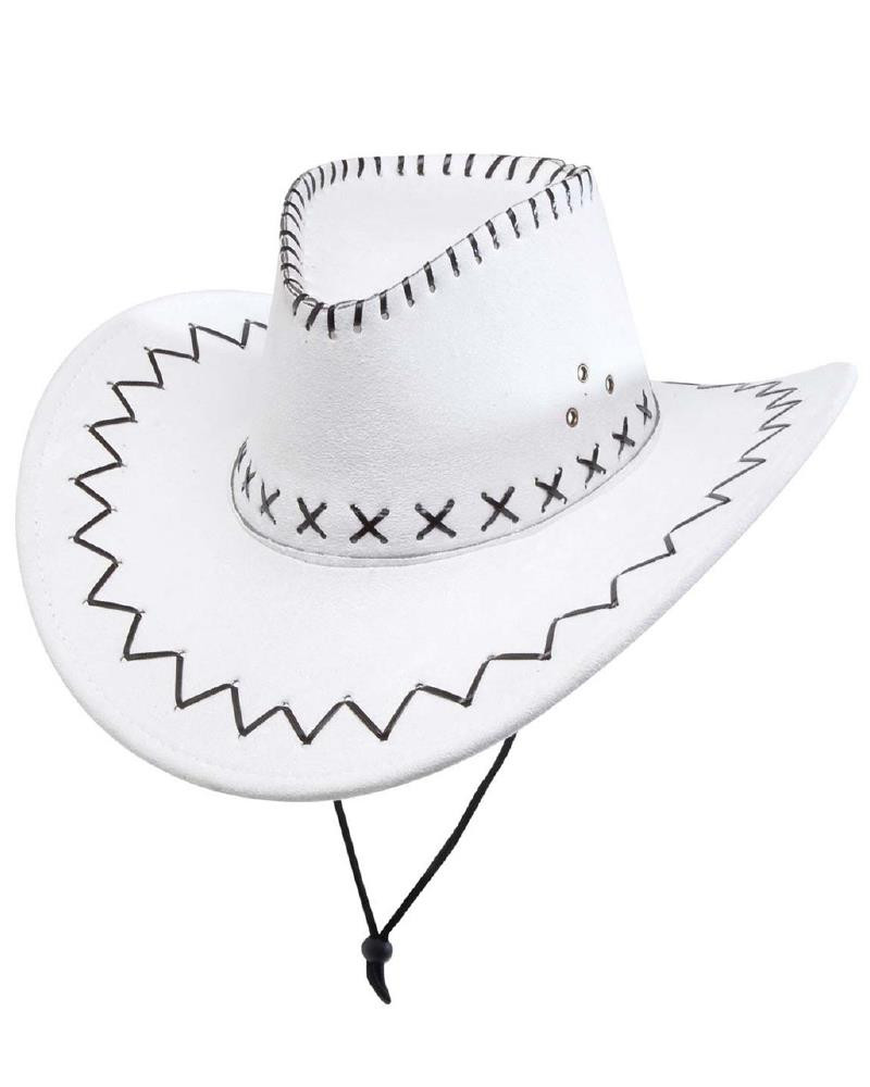 Cappello Cowboy Bianco Accessori Costume Carnevale Uomo PS 26409 Pelusciamo Store Marchirolo