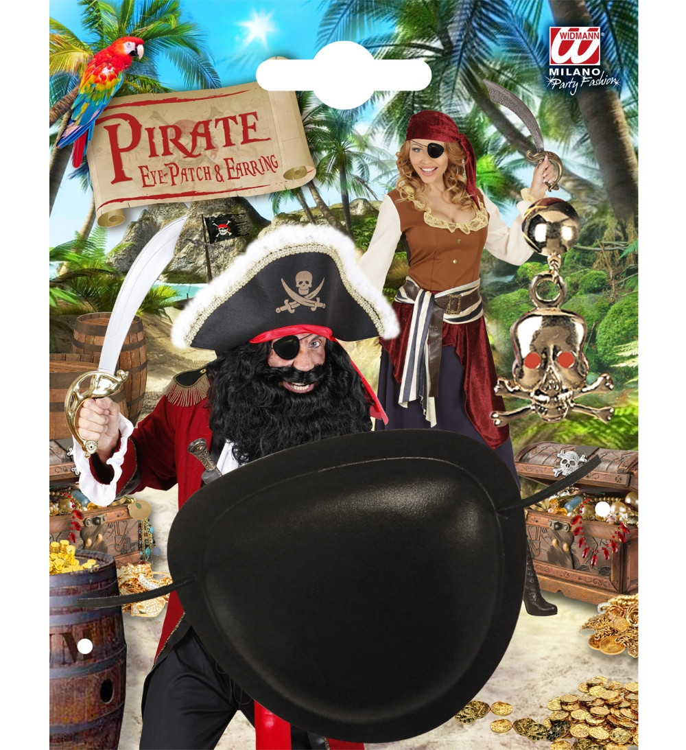 Accessorio Costume Carnevale Pirata Set Benda e Orecchino  PS 10525