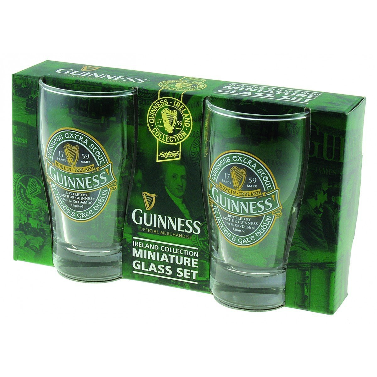 2 mini pinte Guinness Beer birra Logo stampato *03432 gadget idea regalo pelusciamo