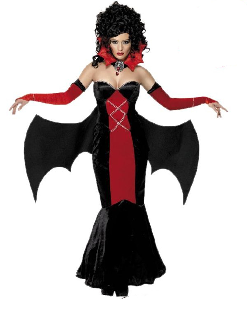 Costume Carnevale festa Halloween Donna Vampira Gotico smiffys *09003