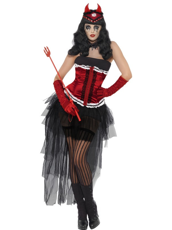 Costume Halloween Carnevale Donna Demonia Diavolo Devil Girl Smiffys 