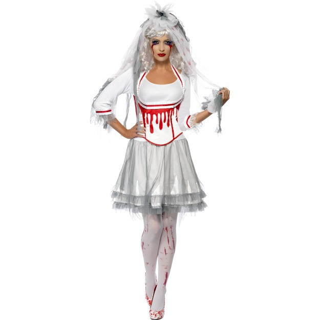 Costume carnevale travestimento Halloween Donna Sposa Horror *17064