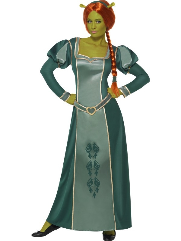 Costume Carnevale Donna Fiona Shrek abito travestimento