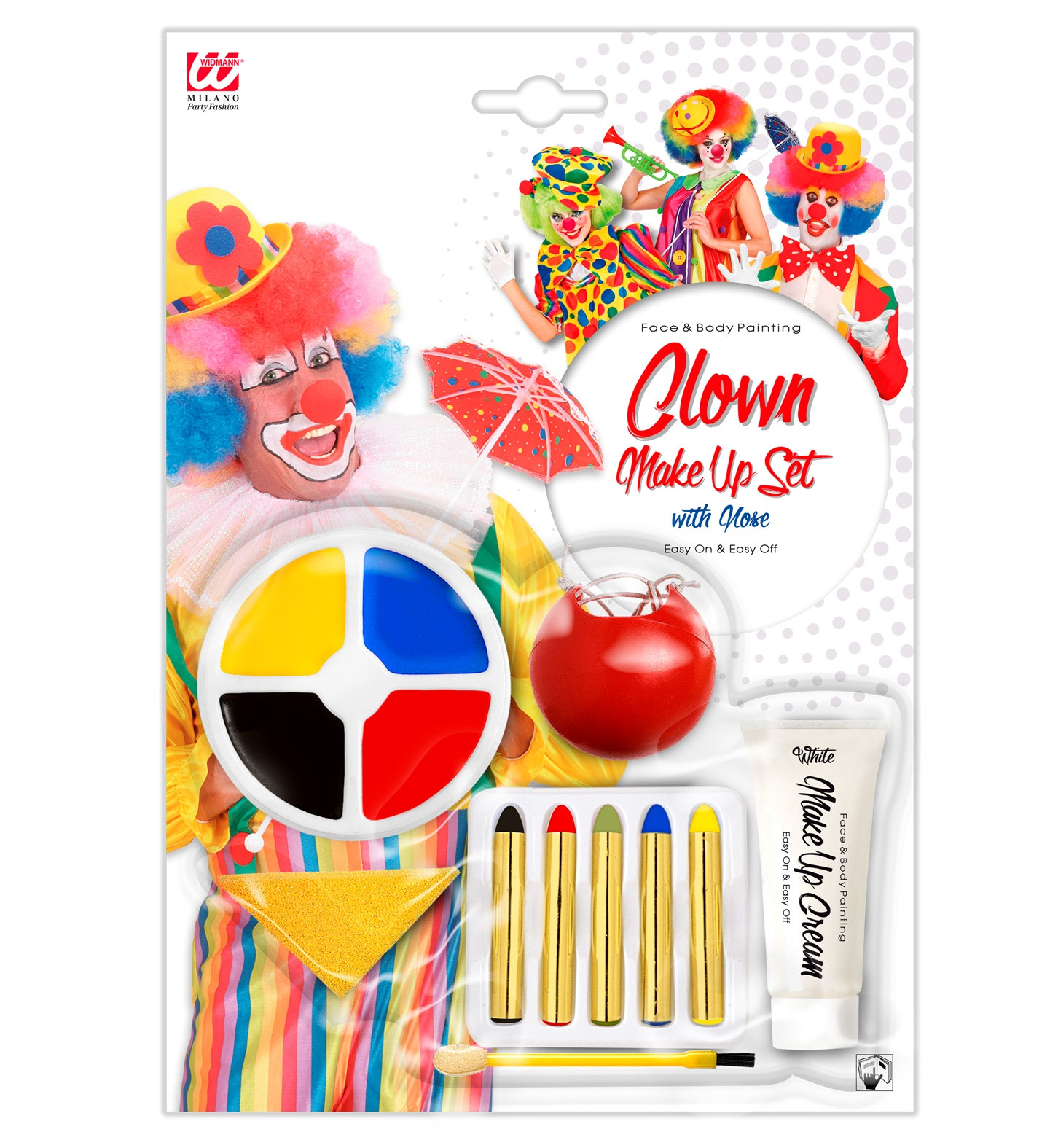 Set Trucchi Make Up Clown Carnevale Per Viso | Pelusciamo.com