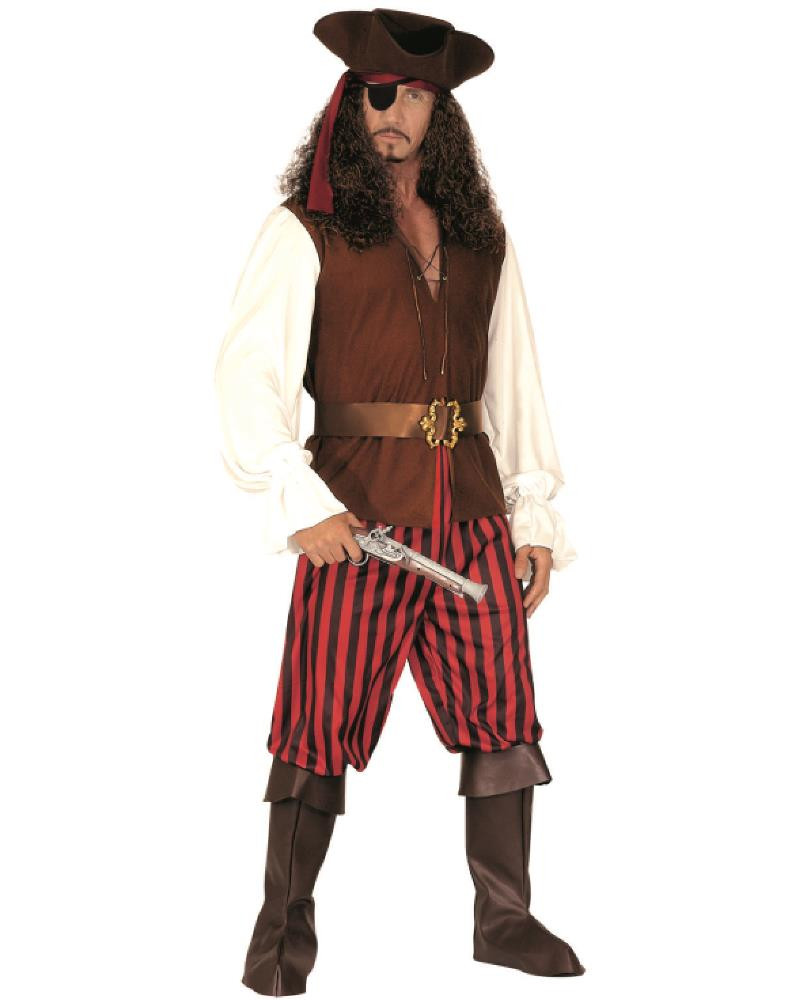 Costume Carnevale Adulto Pirata, Vestito Bucaniere