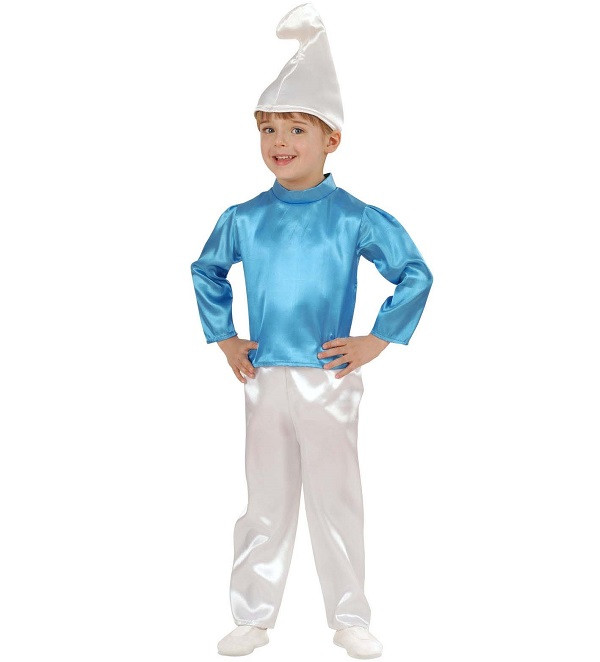 Costume Carnevale Bimbo travestimento bambino nano blu puffo *19955 pelusciamo store