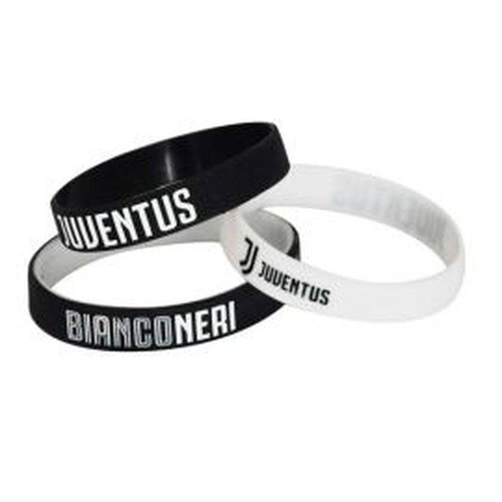 Kit 3 braccialetti In Silicone Bianconeri Juventus PS 07627