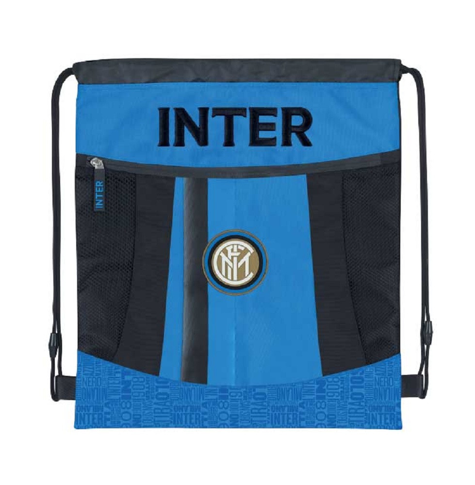 Inter Sacca Coulisse Sportiva Palestra FC Internazionale PS 09557 Borse Calcio Pelusciamo Store Marchirolo