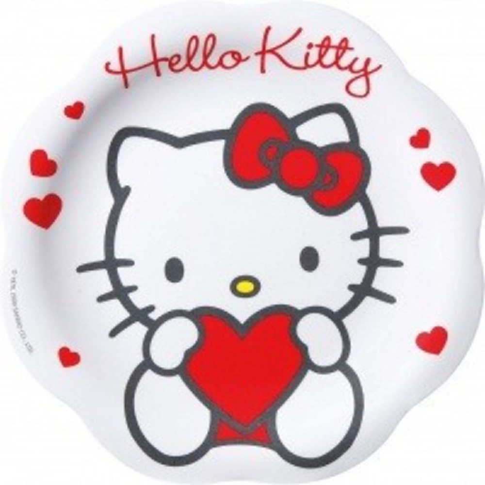Piatto Teso Hello Kitty Cuore - Feste, Party