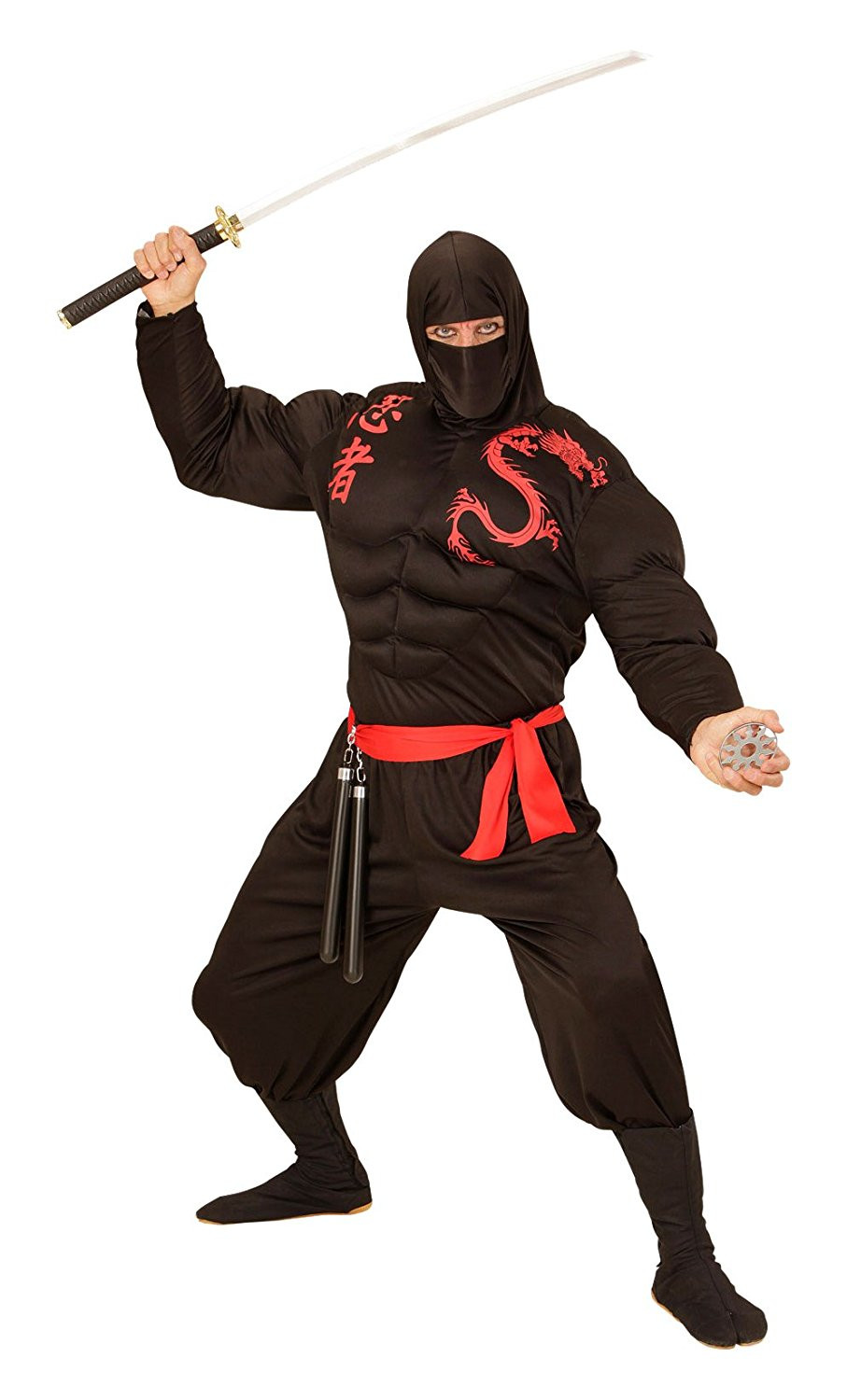 Costume Carnevale Uomo Super Ninja Muscoloso PS 26187 Pelusciamo Store Marchirolo
