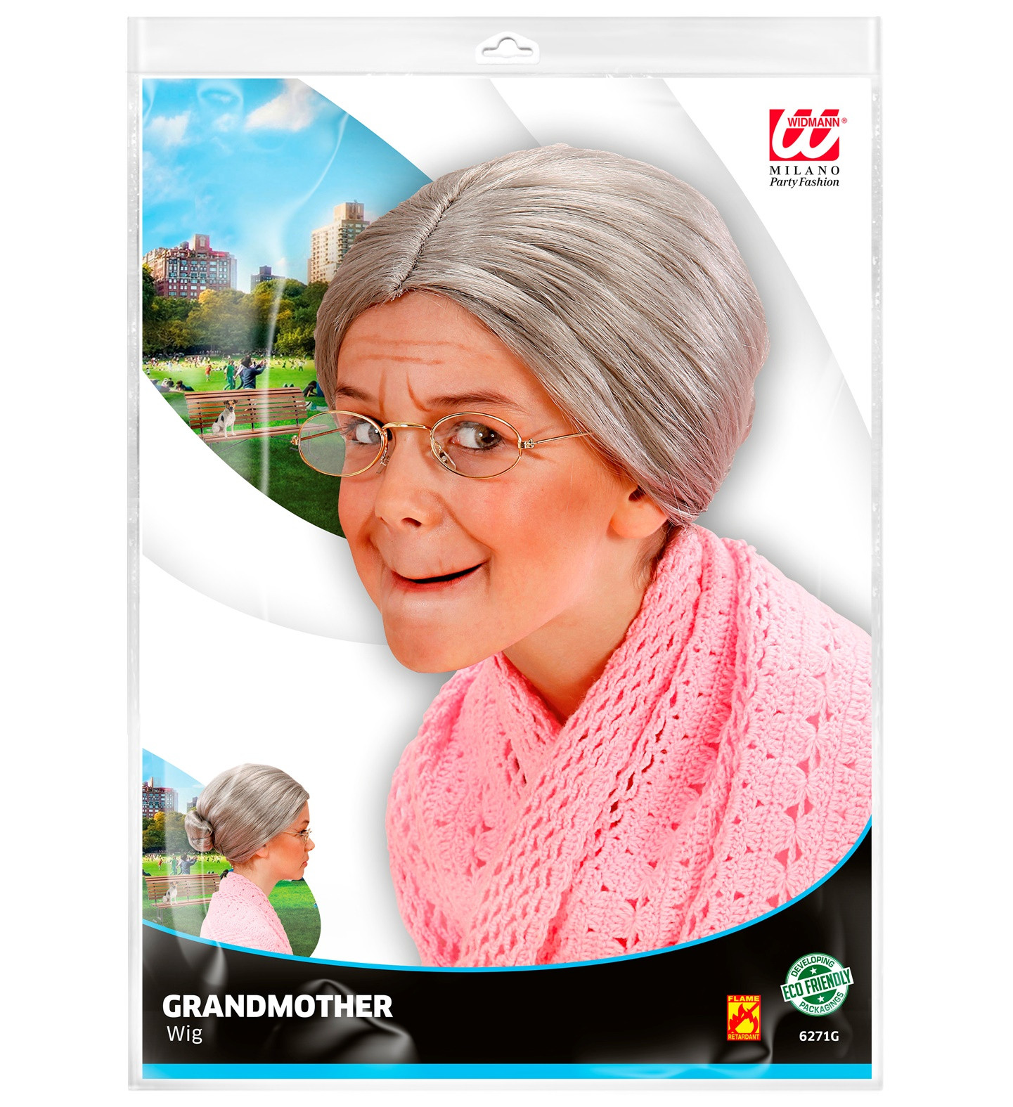 Parrucca da Nonna Anziana  Accessori Costume Carnevale PS 00991