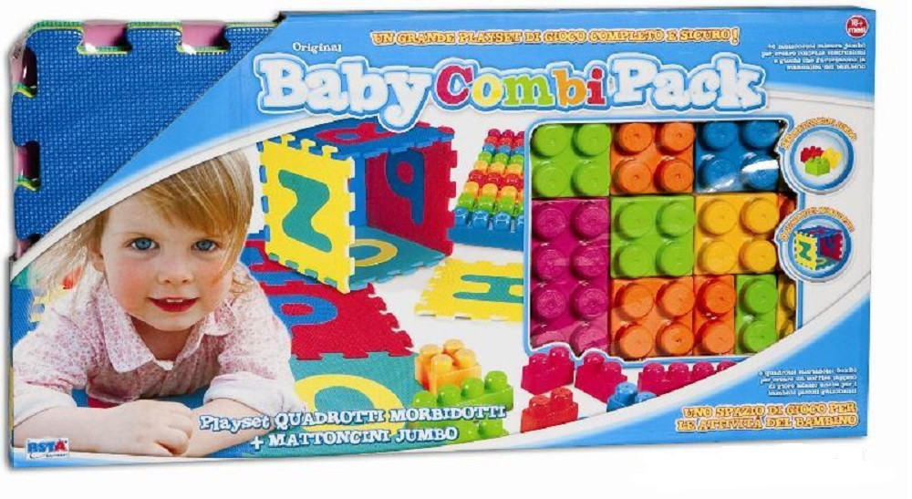 Giochi per bambini playset baby pack tappeto puzzle + mattoncini jumbo *00182 pelusciamo.com