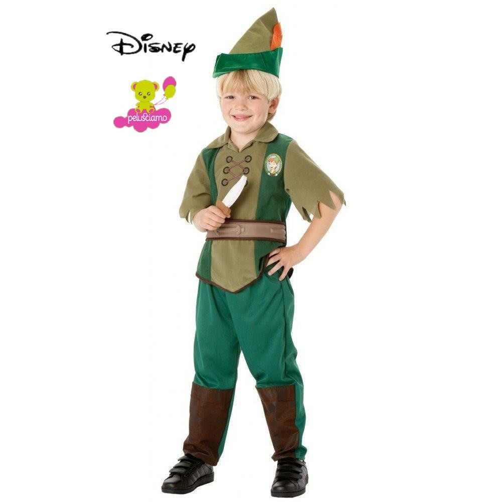 Vestito Costume Maschera di Carnevale Neonato - Peter Pan - Taglia