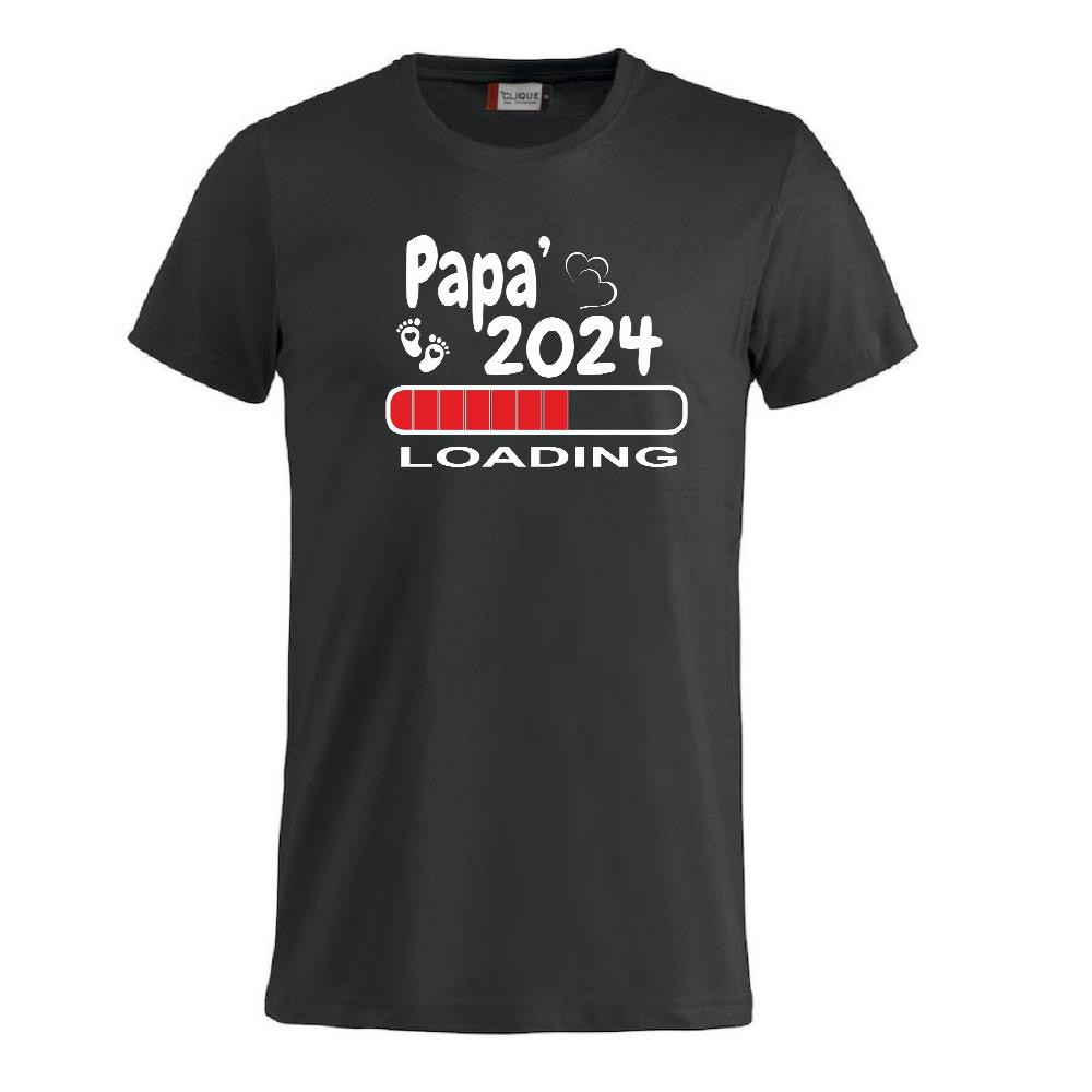 T-shirt Uomo Papa' Loading Manica Corta Personalizzata  PS 27431-A055