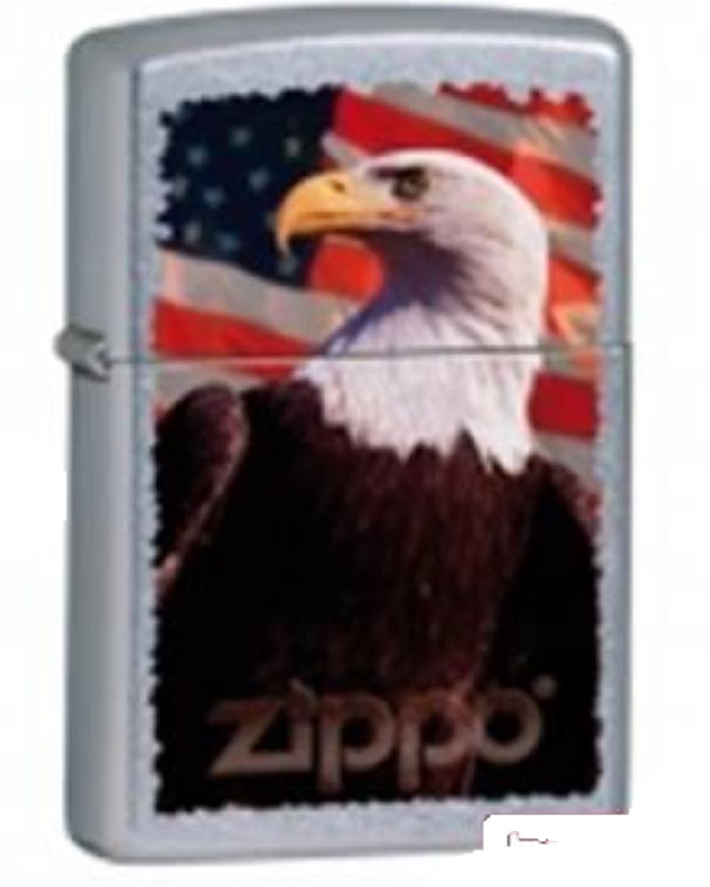 Zippo Eagle american flag aquila su bandiera americana *03302 PELUSCIAMO
