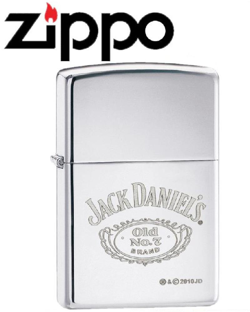 Accendino Zippo Jack Daniel's logo a laser su chrome *09501 pelusciamo store