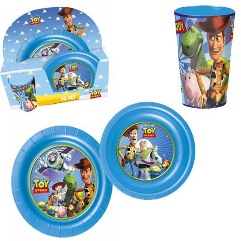 Accessori Disney Set pranzo Toy Story piati e bicchiere *13107 pelusciamo