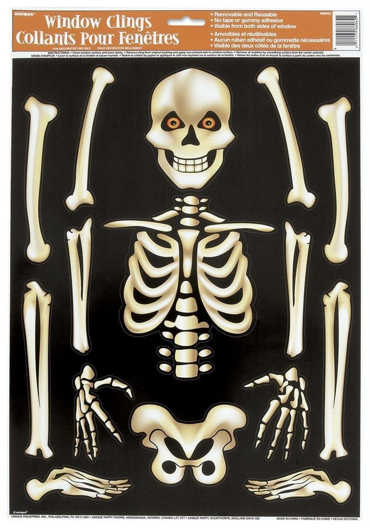 Decorazione casa Halloween vetrofanie scheletro *01081 | pelusciamo store