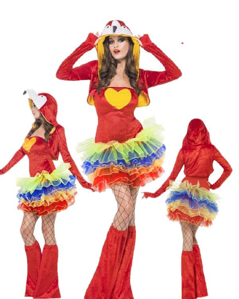 Costume Carnevale tutu' Donna animale pappagallo smiffys 55021 *18338