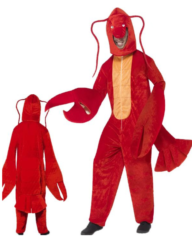 Costume Carnevale Adulto Aragosta , serie Mascotte Animali 