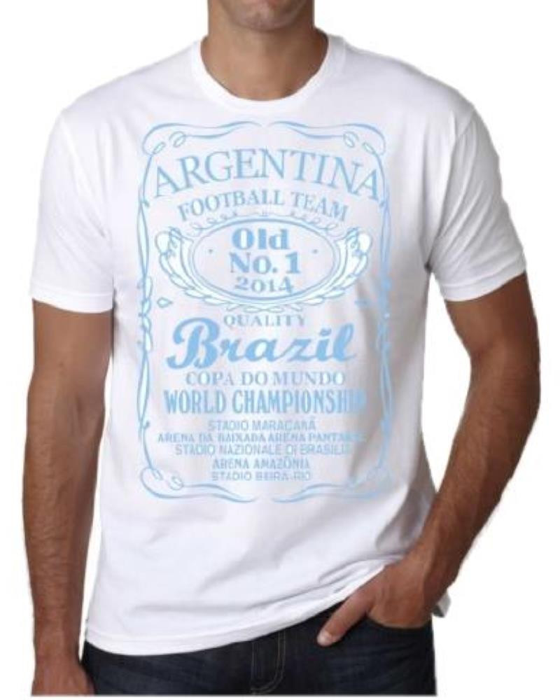 T-shirt Nazionale Argentina Maglietta Mondiali 2014 Brasile Brazil PS 18148