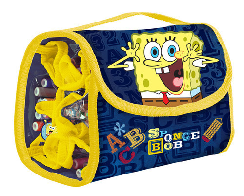 Astuccio Scuola Organizzato Spongebob pieghevole blu |  Pelusciamo.com