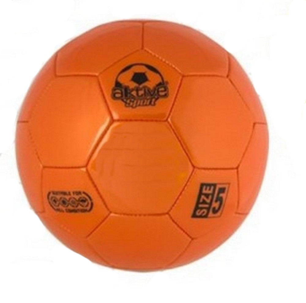 Pallone Calcio in Cuoio Misura 5 , Arancione  Fluo  | pelusciamo store