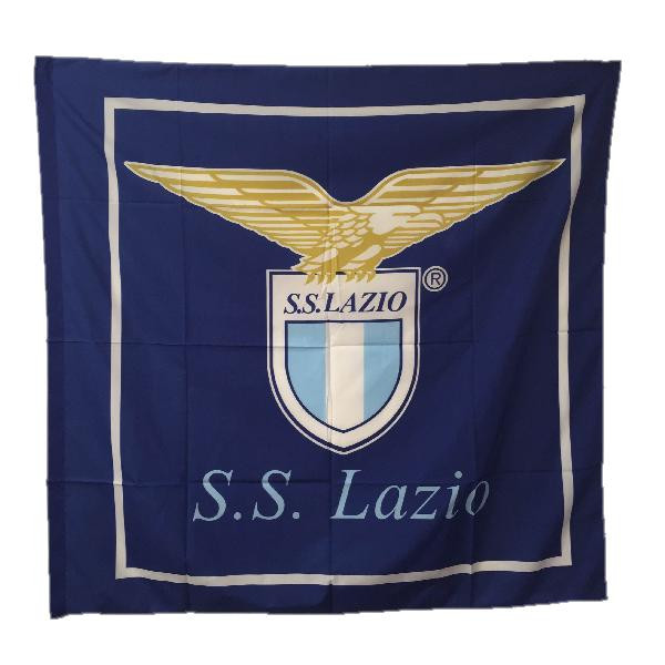 Bandiera Stadio Lazio 135 x 135 cm Gadget Ultras Bianco celeste | pelusciamo.com