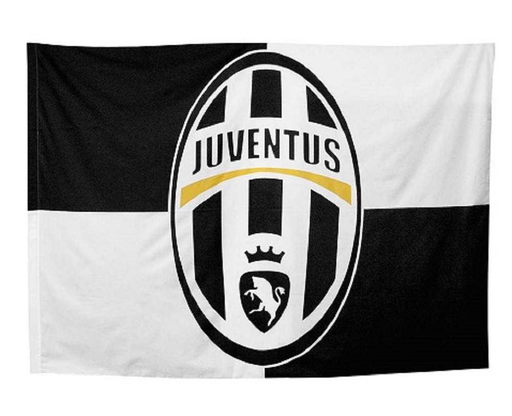 Bandiera Juve bianconera 100x140 cm. ufficiale Juventus F.C. 01930 pelusciamo store