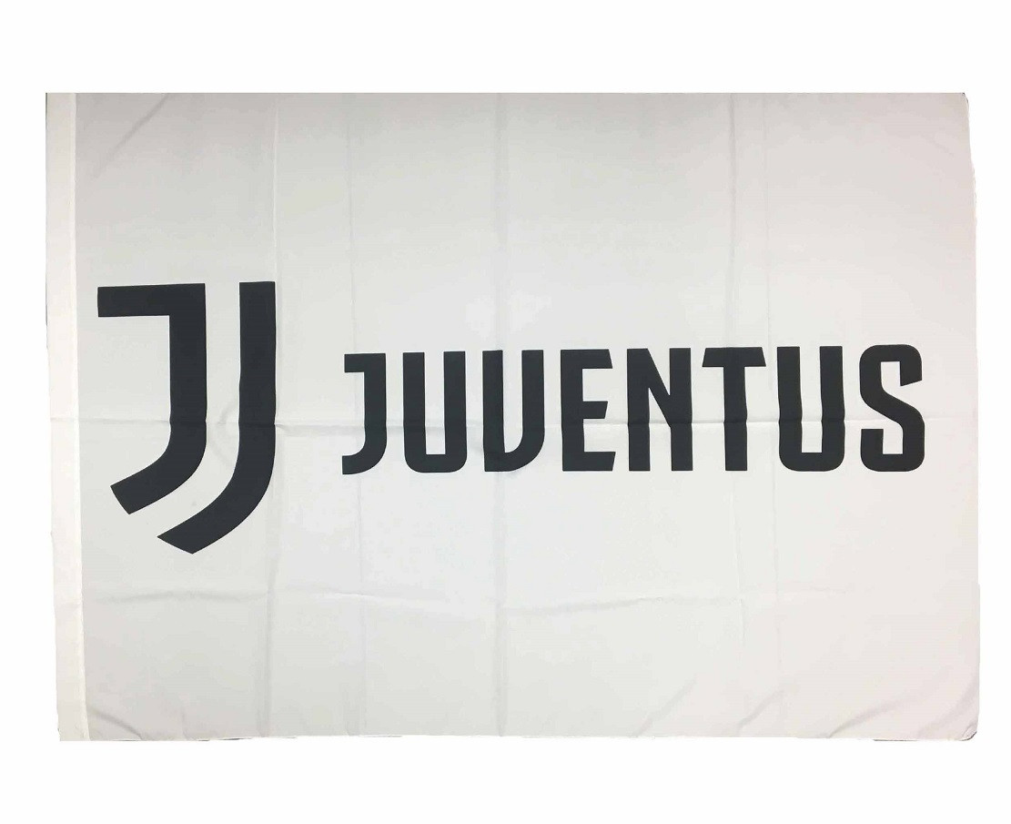 Bandiera Juve bianconera 130x95 cm. Nuovo logo Juventus F.C. PS 04703 pelusciamo store
