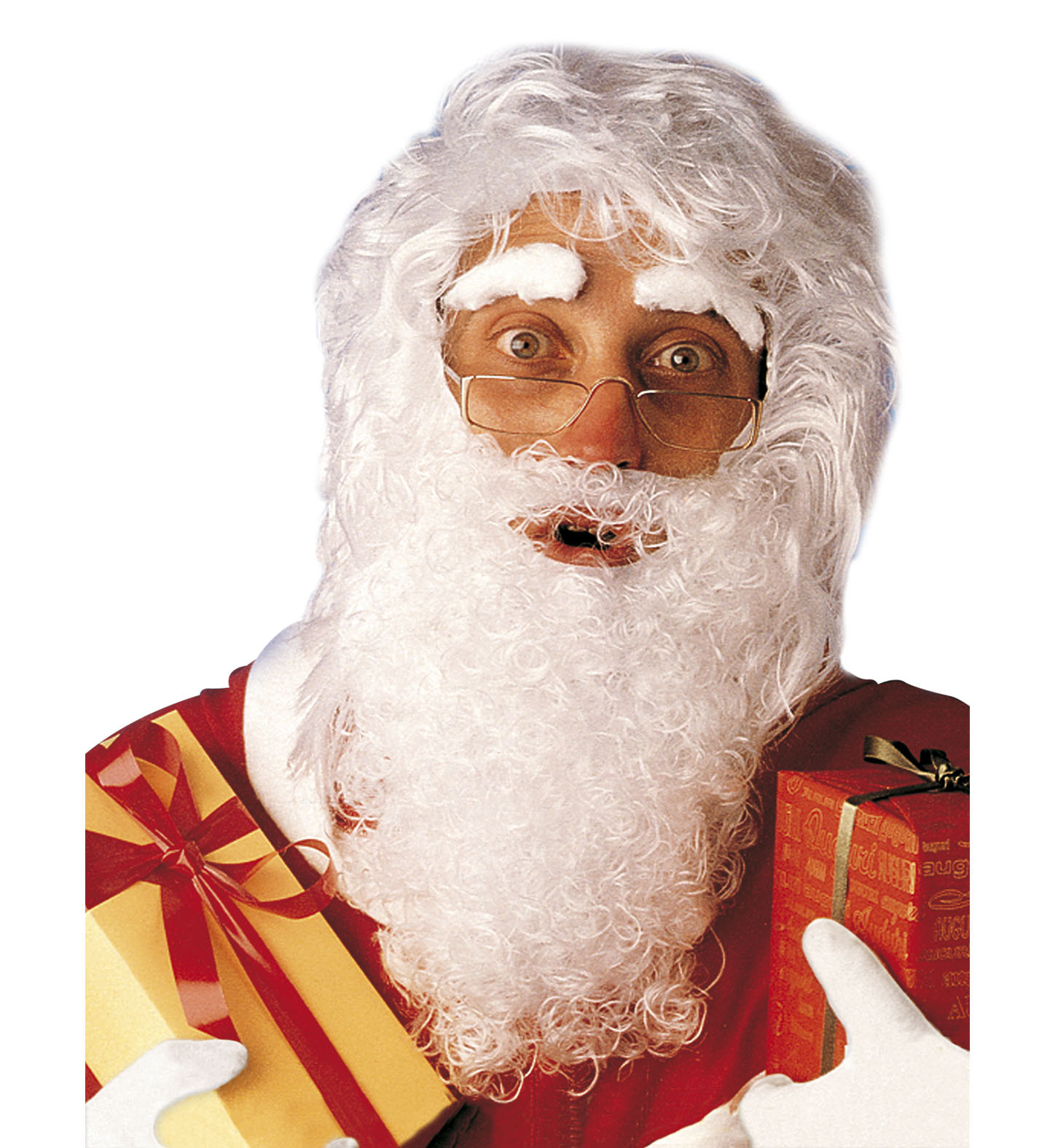 Accessorio Costume Babbo Natale Adulto, Set Parrucca e Barba   | pelusciamo.com