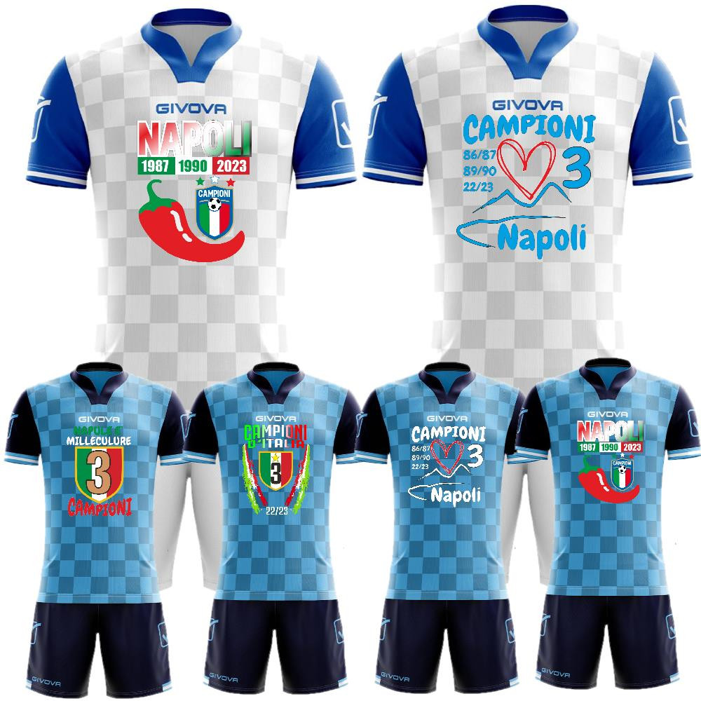 Completo Calcio GIVOVA Scudetto Napoli Personalizzabile con Nome e Numero 2022 PS 40531-NAP-1