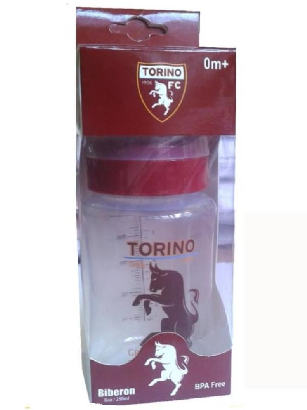 Biberon neonato wide neck 250 ml ufficiale Torino F.C. calcio *00879 pelusciamo store vendita accessori e gadget tifosi