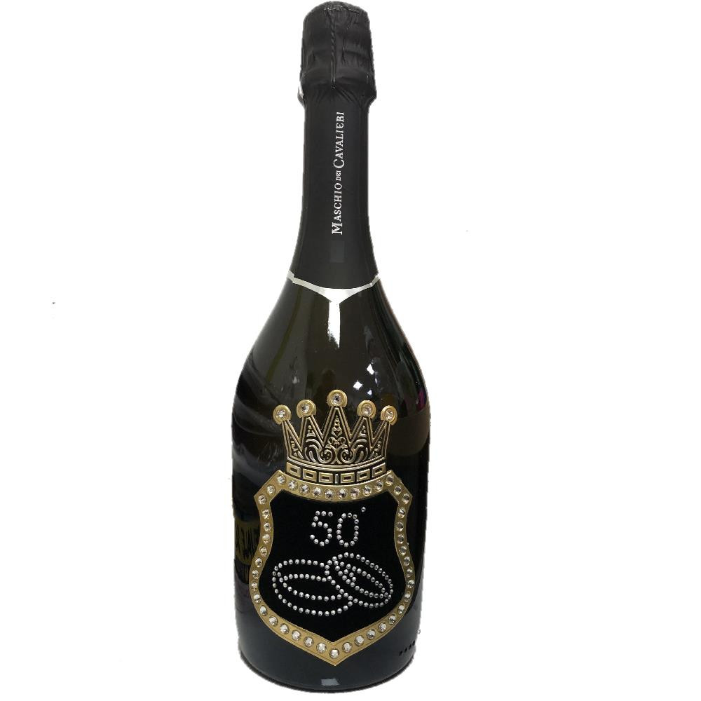 Bottiglia Di Prosecco Extra Dry 0.75 ML. Personalizzata 50° Anniversario PS  12043 Pelusciamo Store Marchirolo