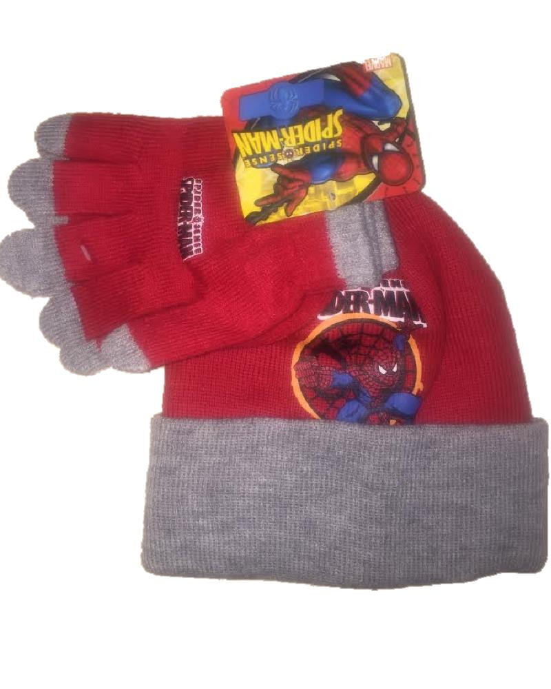 Cappello + guanti Spiderman uomo ragno Marvel *03239 pelusciamo