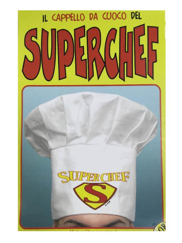 Cappello da Cuoco, Super chef , Idea Regalo Scherzoso  | Pelusciamo.com
